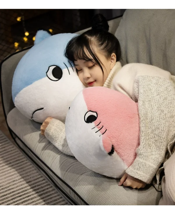 Cute cartoon shark plush soft cushion pillow - Image 15