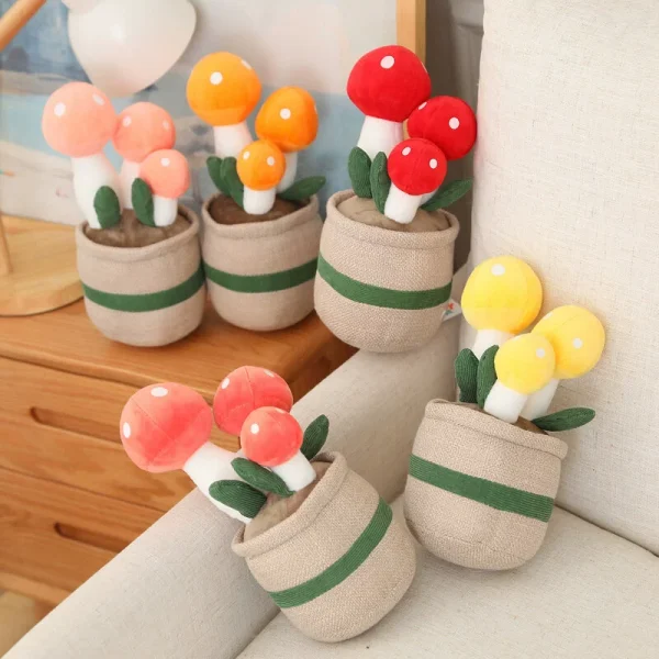 Fluffy yarn plants, stylish interior, snug plate, gift, body pillow, cute decoration - Image 7