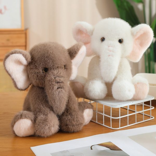 Cute sitting elephant plush toy celebration gift for bedding toy fluffy present - Image 4