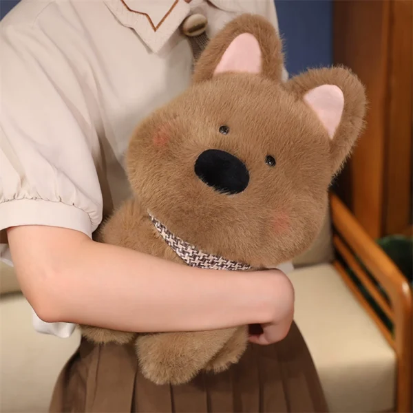 White and Brown Dog Shape Plush Soft Toy Interior Gift Celebration Cute Cushion Living Room Decor - Image 18