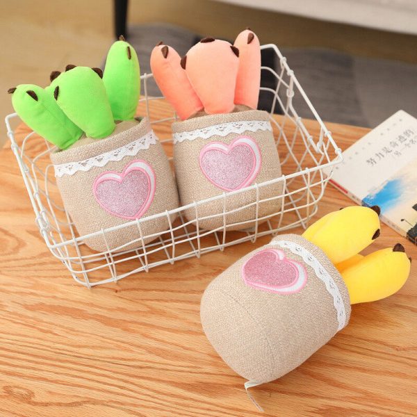 Fluffy yarn plants, stylish interior, snug plate, gift, body pillow, cute decoration - Image 3
