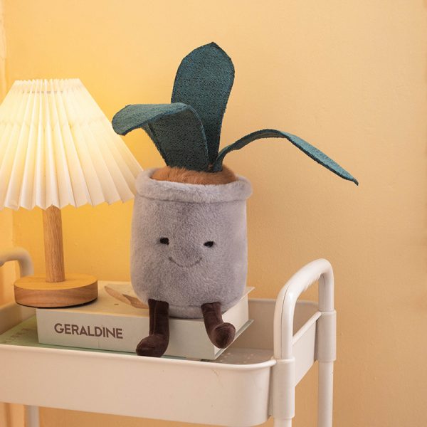 Cartoon-style stuffed animal, plant-shaped type green decoration, stylish interior, present, toy - Image 8