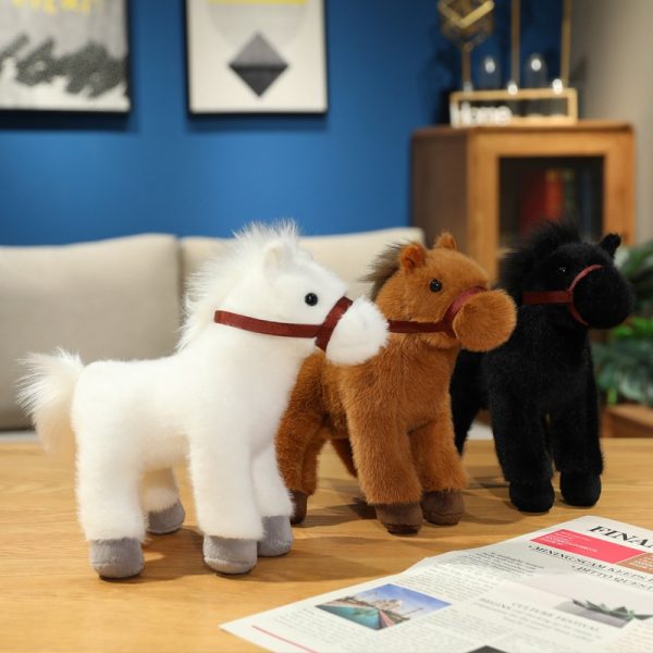Cartoon horse-shaped stuffed animal toy fluffy gift present interior children cute sports event - Image 7