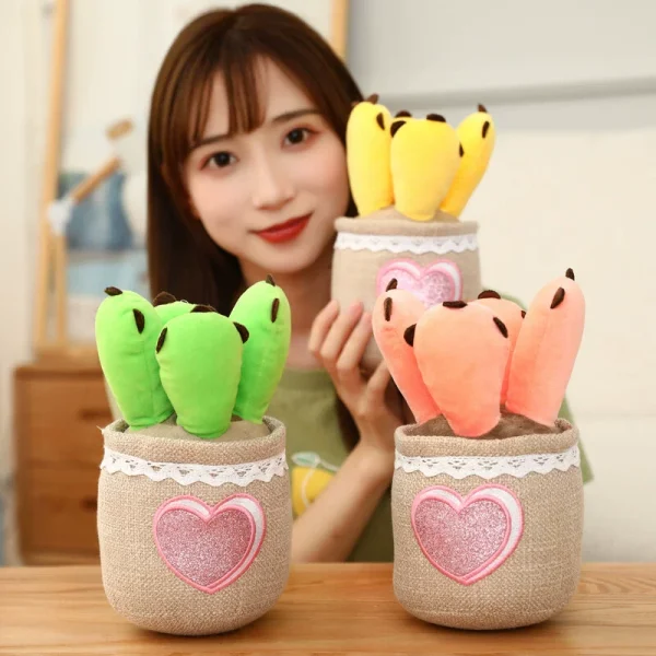 Fluffy yarn plants, stylish interior, snug plate, gift, body pillow, cute decoration - Image 15