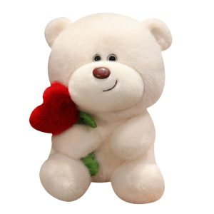 Cute stuffed animal bear animal shape heart shape present celebration gift for Valentine's Day