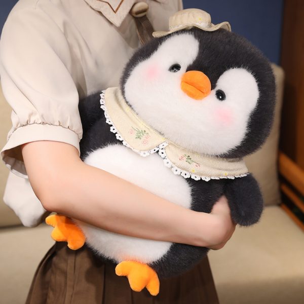 Cute hat plush penguin with a soothing marine animal, big body pillow, perfect for birthday present - Image 5