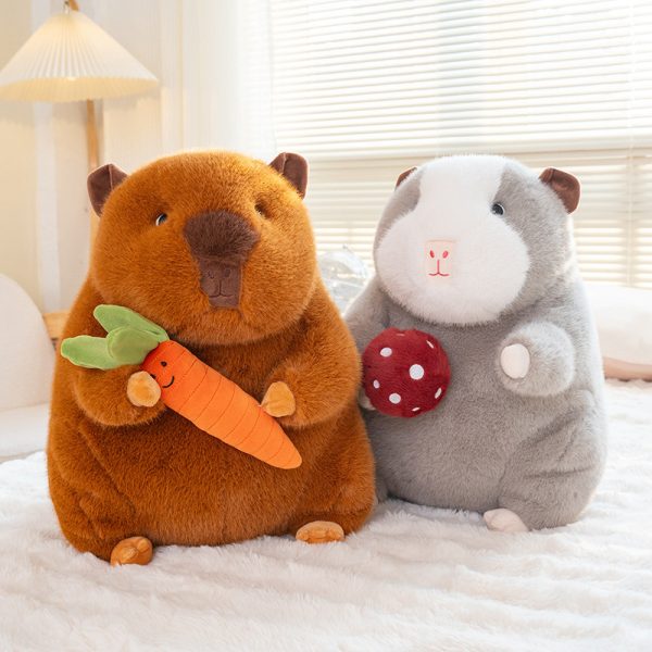 Cute vegetable motif capybara plush toys toys that give you peace of mind Fabric dolls for kids - Image 3