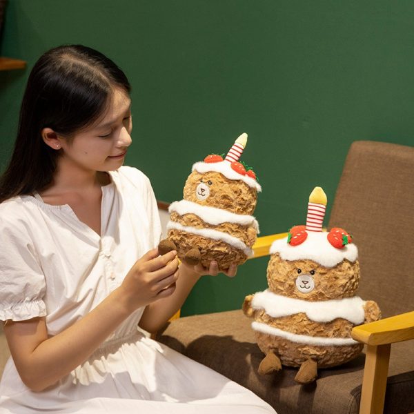 Cute Kusago Cake Plush Bear Celebration Gift for Kids Fluffy Gift - Image 11