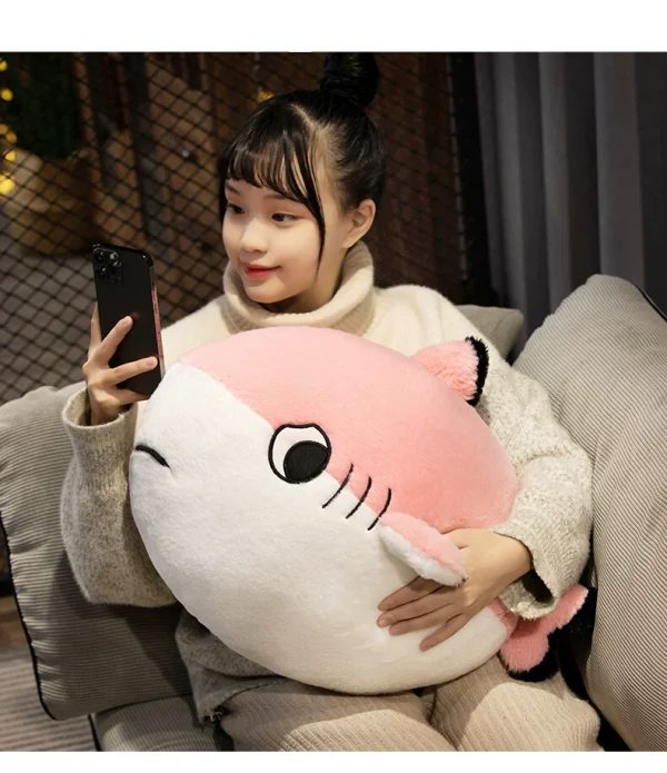Cute cartoon shark plush soft cushion pillow - Image 16