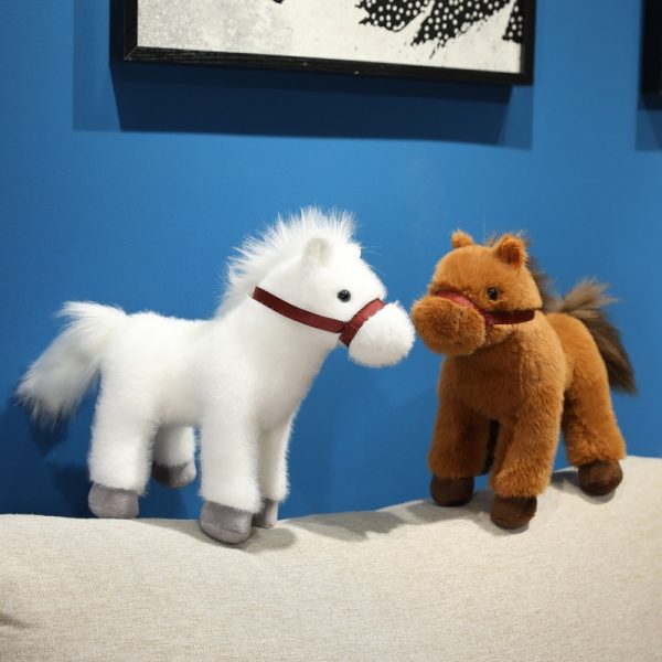 Cartoon horse-shaped stuffed animal toy fluffy gift present interior children cute sports event - Image 4