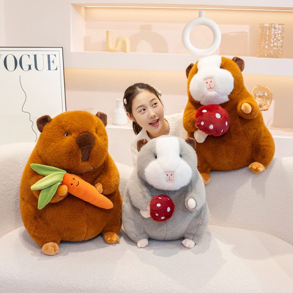 Cute vegetable motif capybara plush toys toys that give you peace of mind Fabric dolls for kids - Image 5