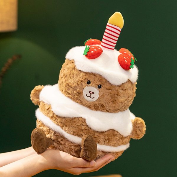 Cute Kusago Cake Plush Bear Celebration Gift for Kids Fluffy Gift - Image 10
