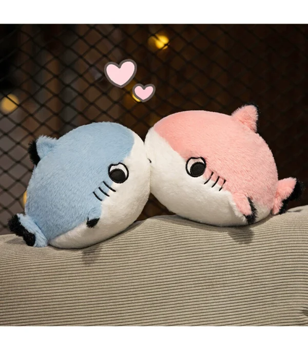 Cute cartoon shark plush soft cushion pillow - Image 18