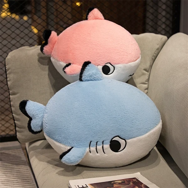 Cute cartoon shark plush soft cushion pillow - Image 10