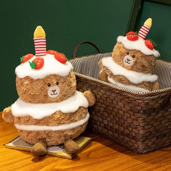 Cute Kusago Cake Plush Bear Celebration Gift for Kids Fluffy Gift - Image 2