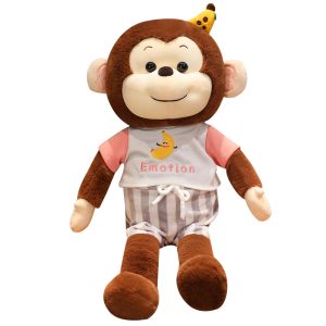 Cute cartoon monkey stuffed animal banana design perfect gift for celebration