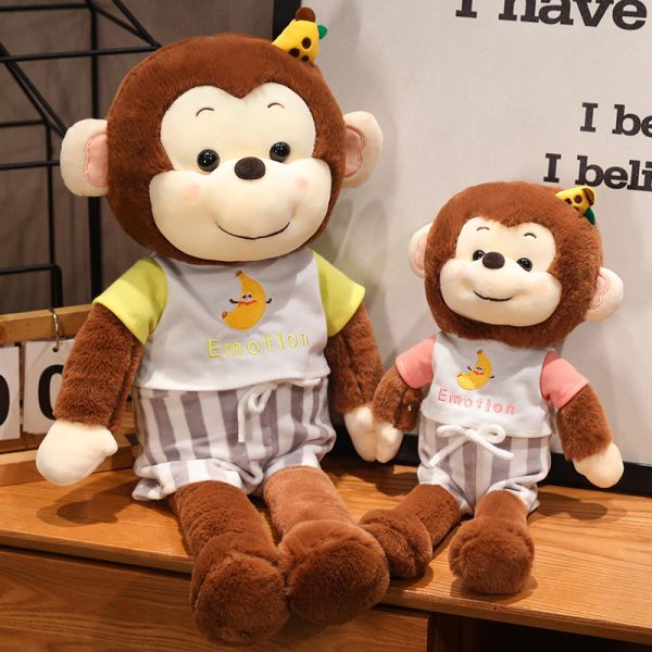 Cute cartoon monkey stuffed animal banana design perfect gift for celebration - Image 4
