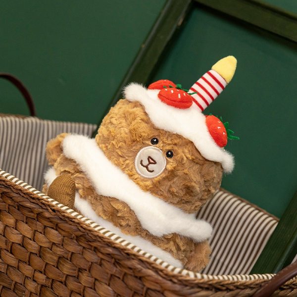 Cute Kusago Cake Plush Bear Celebration Gift for Kids Fluffy Gift - Image 4
