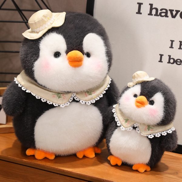 Cute hat plush penguin with a soothing marine animal, big body pillow, perfect for birthday present - Image 3