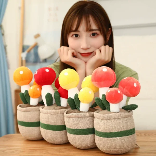 Fluffy yarn plants, stylish interior, snug plate, gift, body pillow, cute decoration - Image 12