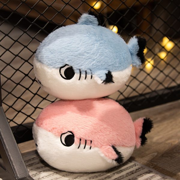 Cute cartoon shark plush soft cushion pillow - Image 2