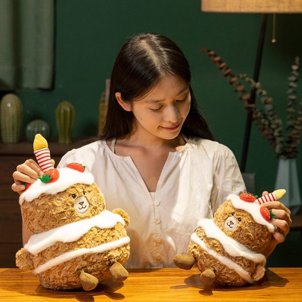 Cute Kusago Cake Plush Bear Celebration Gift for Kids Fluffy Gift - Image 8