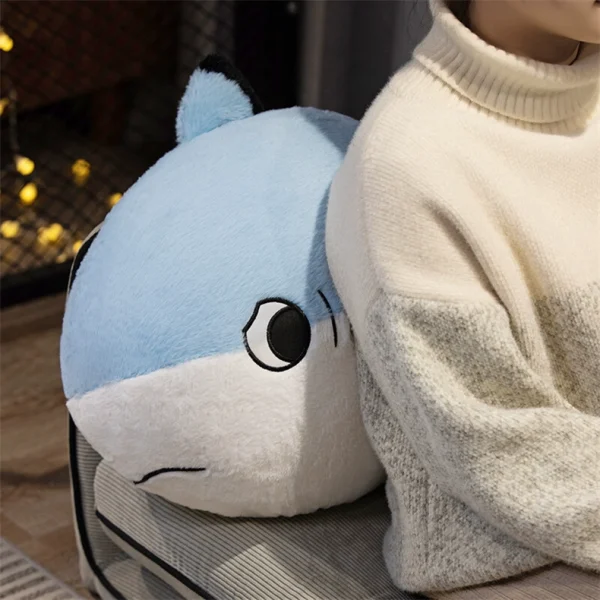 Cute cartoon shark plush soft cushion pillow - Image 12