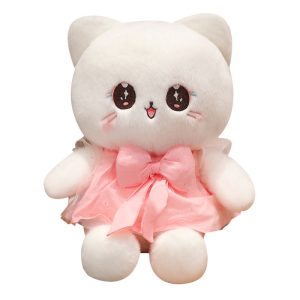 Cute Cat Plush Princess Dress Designer Toy Body Pillow Fluffy Bedroom Gift Celebration
