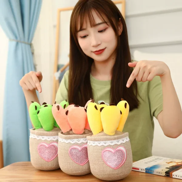 Fluffy yarn plants, stylish interior, snug plate, gift, body pillow, cute decoration - Image 13