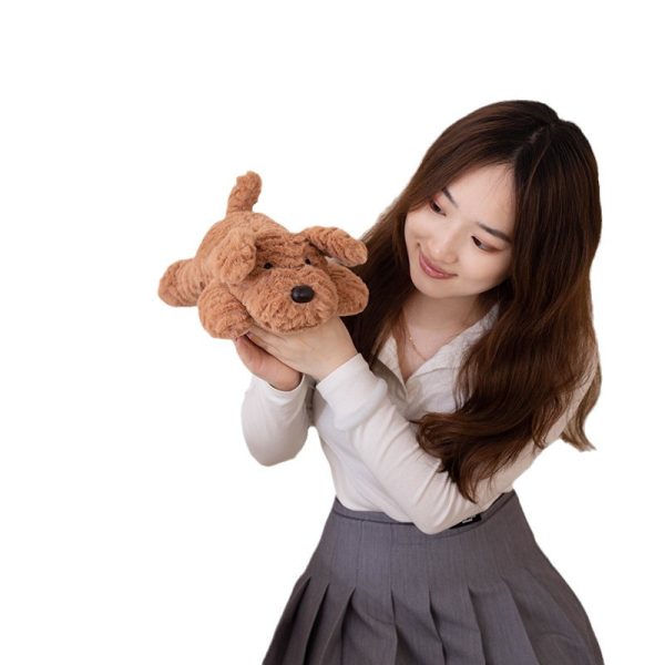 Cute dog plush toy, long hair blanket, perfect hug pillow for your child's companion