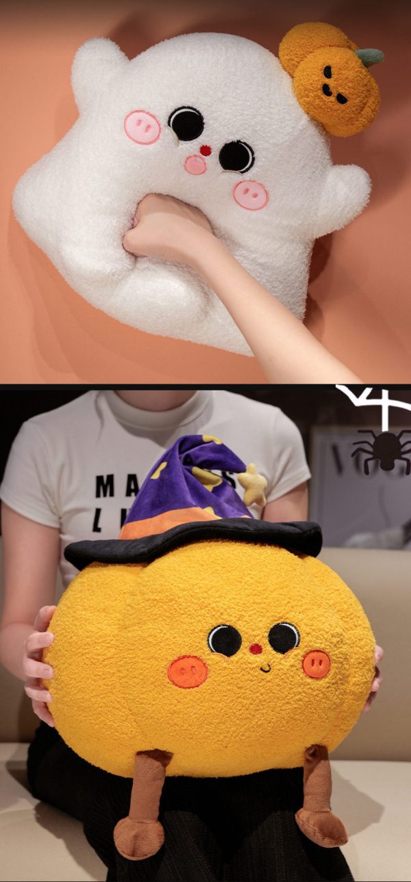 Halloween pumpkin body pillow Cute ghost design Yarn toy Room decoration Gift - Image 5
