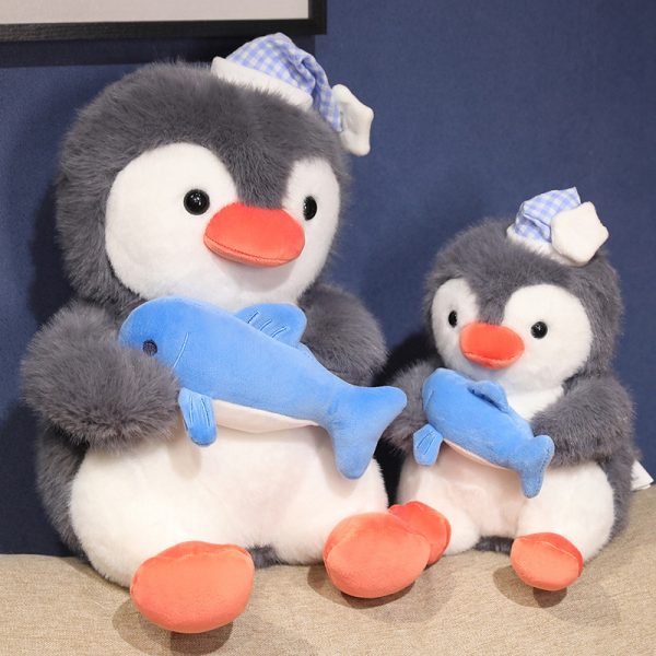 Cute Plush Penguin with Cap Toy Home Decoration Gift Kids Body Pillow - Image 3