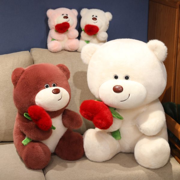 Cute stuffed animal bear animal shape heart shape present celebration gift for Valentine's Day - Image 4