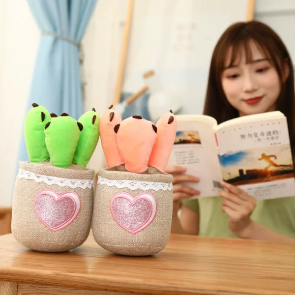 Fluffy yarn plants, stylish interior, snug plate, gift, body pillow, cute decoration - Image 14