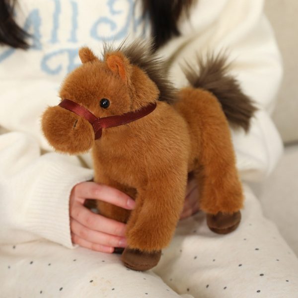Cartoon horse-shaped stuffed animal toy fluffy gift present interior children cute sports event - Image 14