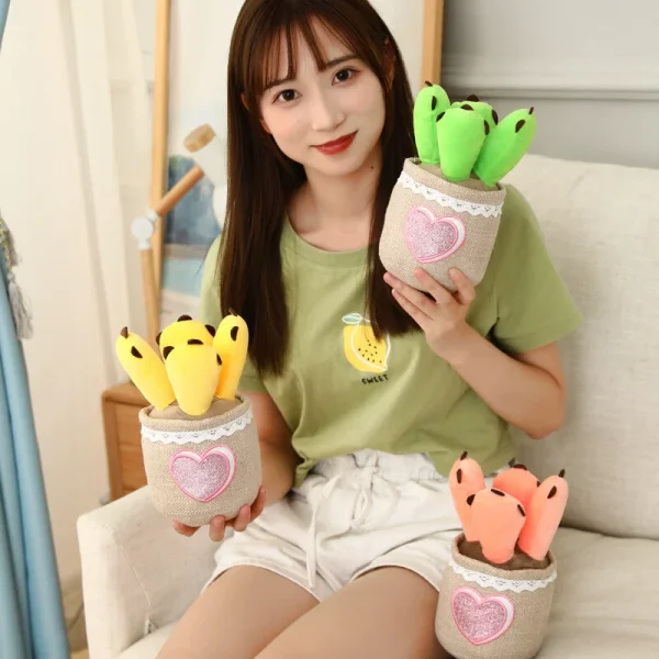 Fluffy yarn plants, stylish interior, snug plate, gift, body pillow, cute decoration - Image 17