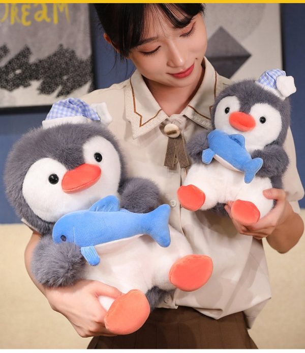 Cute Plush Penguin with Cap Toy Home Decoration Gift Kids Body Pillow - Image 11