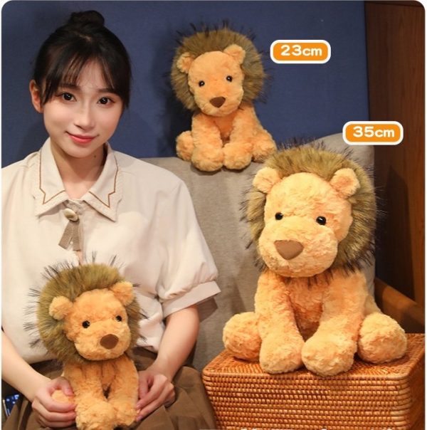 Realistic plush toy lion with a stylish fur, perfect for a stylish interior, toy, gift - Image 2