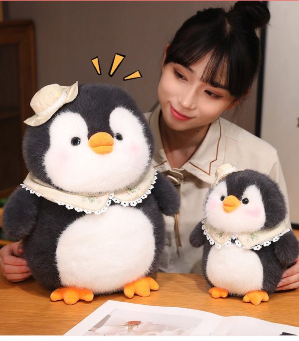 Cute hat plush penguin with a soothing marine animal, big body pillow, perfect for birthday present - Image 11