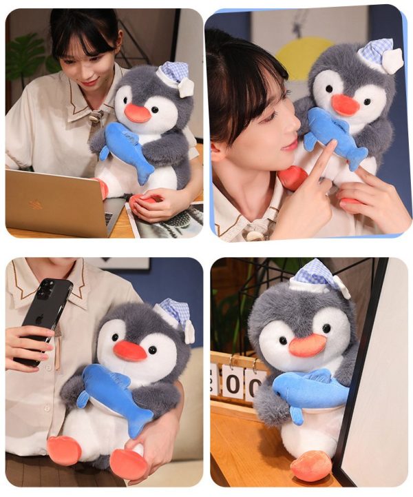 Cute Plush Penguin with Cap Toy Home Decoration Gift Kids Body Pillow - Image 7