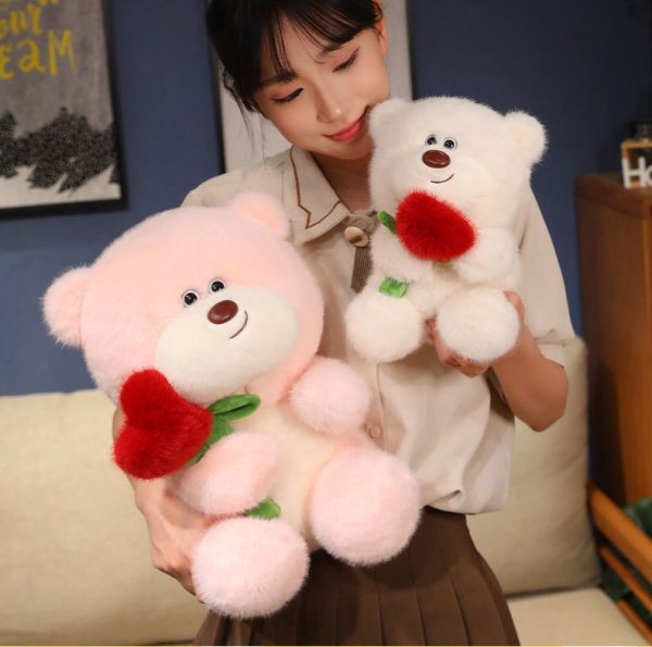 Cute stuffed animal bear animal shape heart shape present celebration gift for Valentine's Day - Image 6