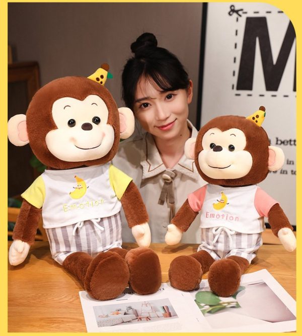 Cute cartoon monkey stuffed animal banana design perfect gift for celebration - Image 13