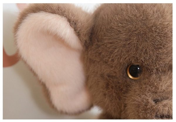 Cute sitting elephant plush toy celebration gift for bedding toy fluffy present - Image 7