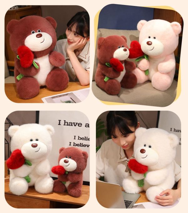 Cute stuffed animal bear animal shape heart shape present celebration gift for Valentine's Day - Image 8
