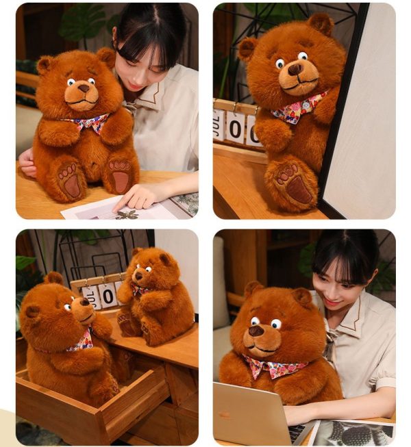 Cute Plush Bear Celebration Gift Bedroom Body Pillow Warm Toys for Kids - Image 6