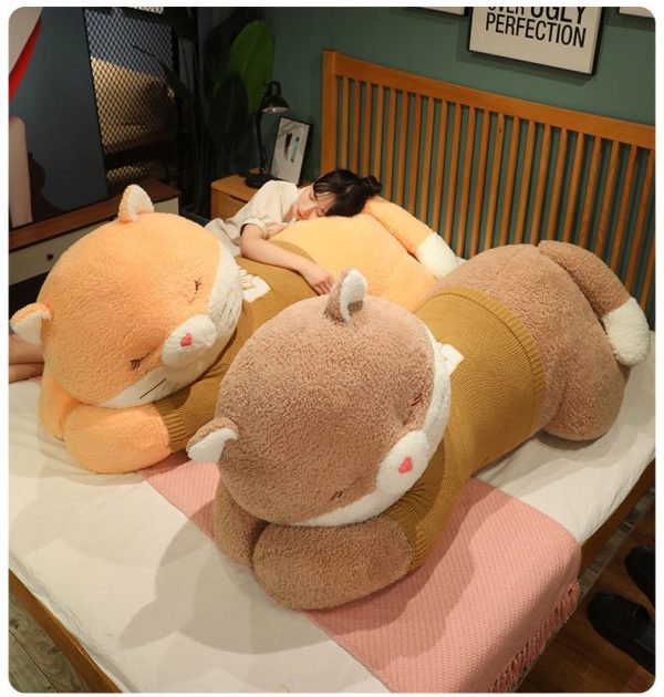 Cute furry cat stuffed animal, big body pillow, soft toy, stylish interior - Image 7