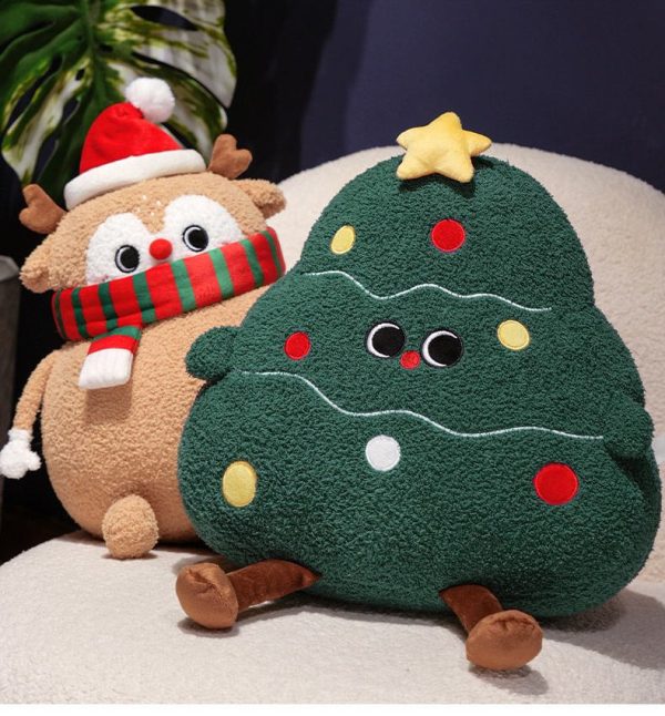 Christmas stuffed animal, Santa, snowman, realistic body pillow, stylish interior, gift, present, various uses - Image 5