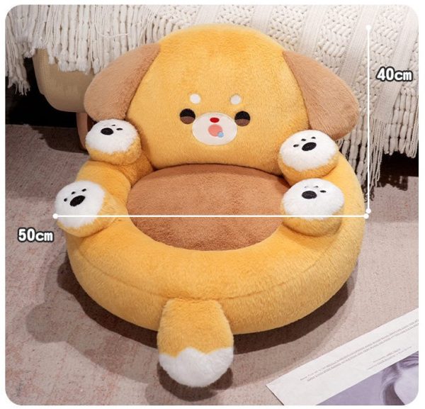 A fluffy cushion with a cute panda design. Fall/Winter interior sofa. Cute comfort. Comfortable relaxation. - Image 2
