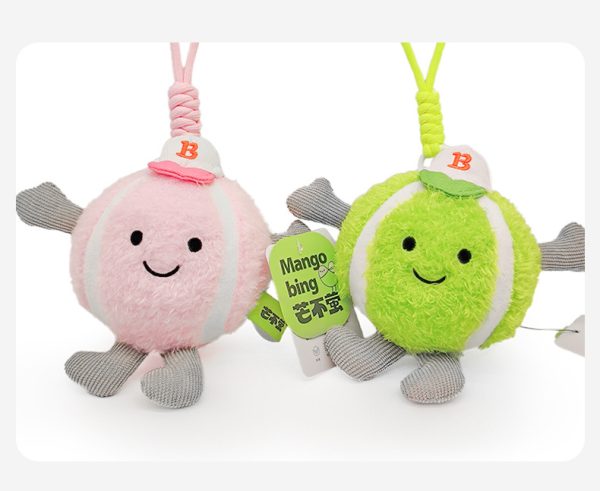 Cute cartoon tennis ball plush toy stress relief toy for student backpack - Image 6