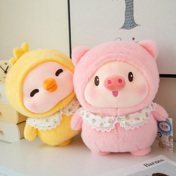 Cute pink pig-shaped stuffed animal, big body pillow, toy, gift, present, bedding, interior - Image 3